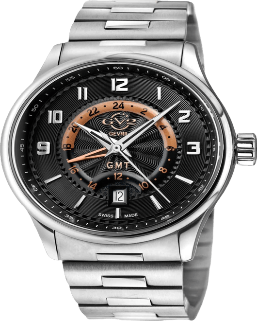 Men's Giromondo Silver-Tone Stainless Steel Watch 42mm