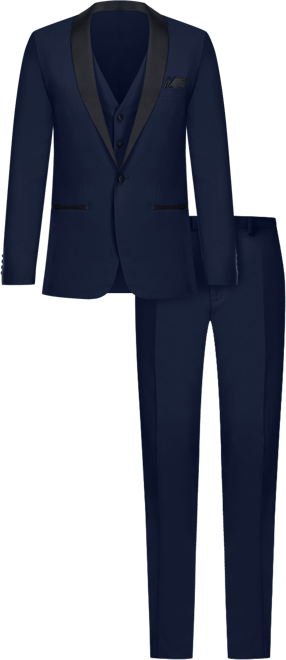 Men's 3-Piece Slim Fit Shawl Lapel Tuxedo