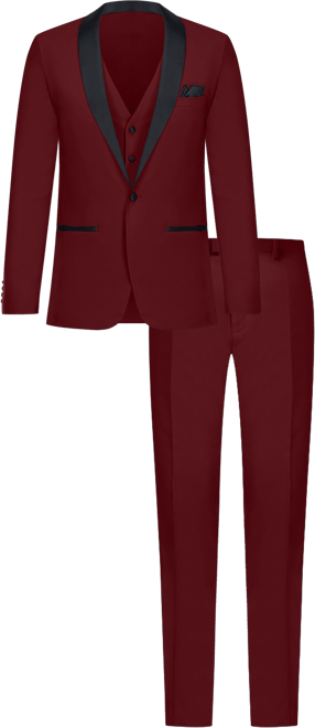 Men's 3-Piece Slim Fit Shawl Lapel Tuxedo