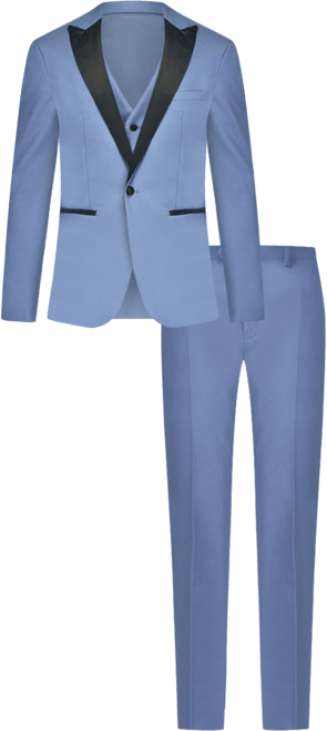 Men's 3-Piece Slim Fit Tuxedo with Peak Lapel