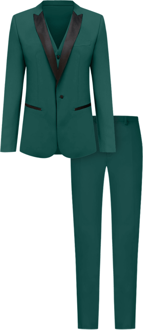 Men's 3-Piece Slim Fit Tuxedo with Peak Lapel