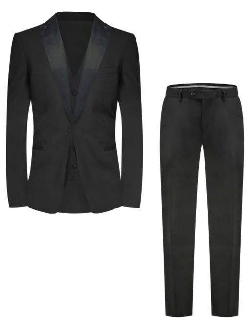 Men's 3-Piece Slim Fit Tuxedo with Peak Lapel