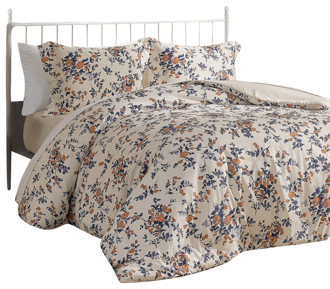 Garden Bouquet Reversible Microfiber 2-Pc. Comforter Set, Twin/Twin Xl
