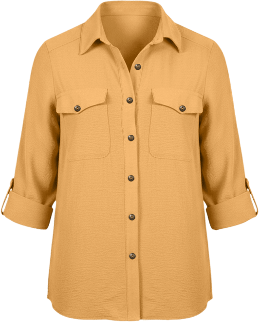 Petite Roll Tab Blouse