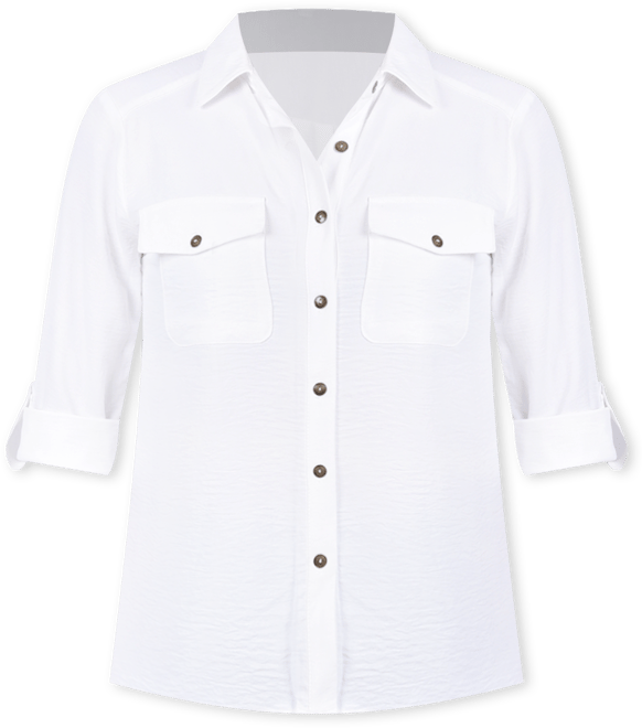 Petite Roll Tab Blouse