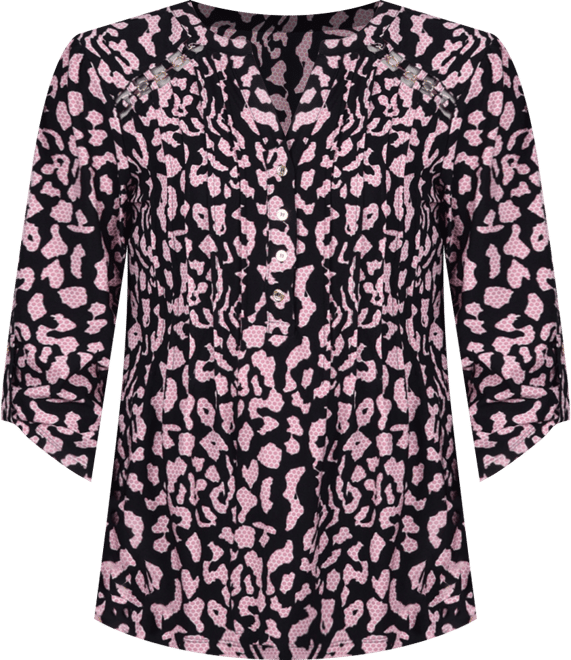 Petite Pin tuck Front Top with Chain Details