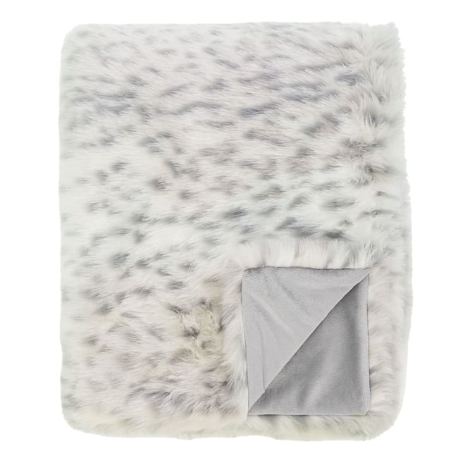 Leopard faux fur discount throw