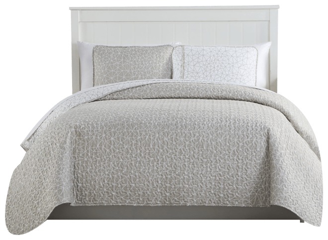 Geometric Maze 3-Pc. Quilt Set, Full/Queen