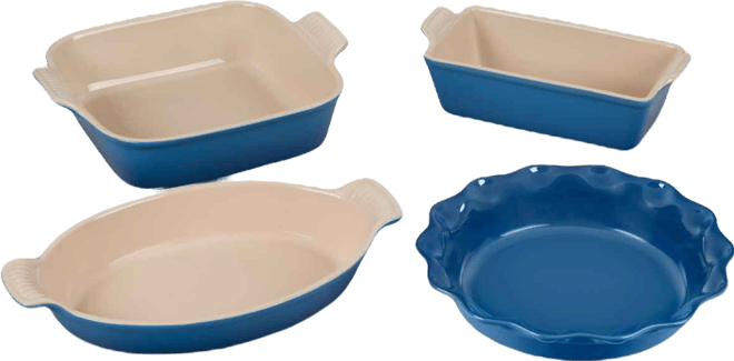 Stoneware 4-Pc. Heritage Bakeware Essentials Set