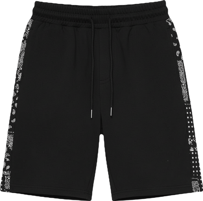 Mens Kardeiz Paisley Panel Shorts