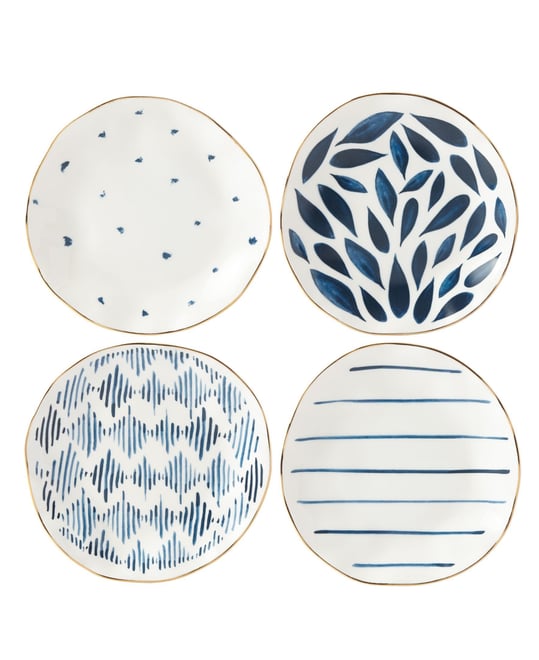Blue Bay Tidbit Plates, Set of 4