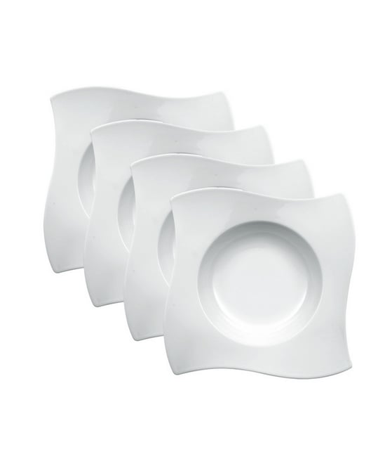 New Wave Rim Soup Bowls, Set of 4