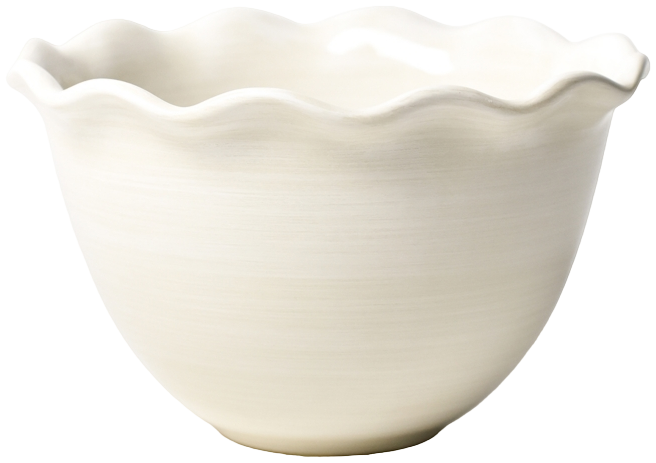 by Laura Johnson Signature White 9" Ruffle Bowl