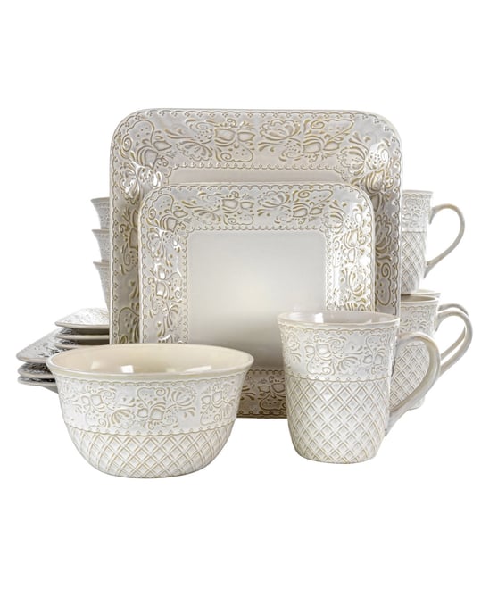 Lotus 16 Pc. Dinnerware Set, Service for 4