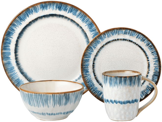 Stoneware Swirl, Set of 16