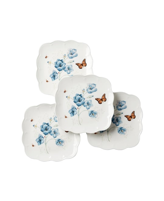 Butterfly Meadow Square Dinner Plates, Set of 4