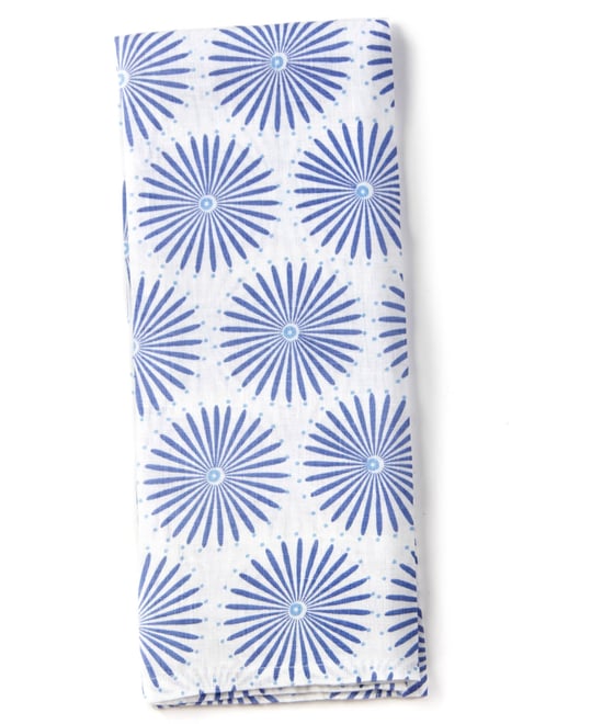 Iris Blue Burst Kitchen Towel