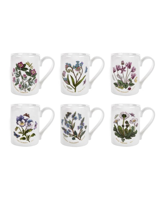 Botanic Garden Assorted Mugs, Set of 6