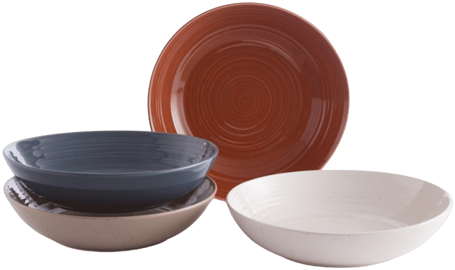 Siterra Painters Palette Mixed Dinner Bowls, Set of 4
