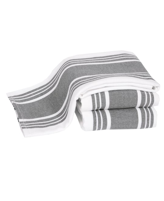 Stripe Dual Sided Woven Kitchen Towel, Set of 3