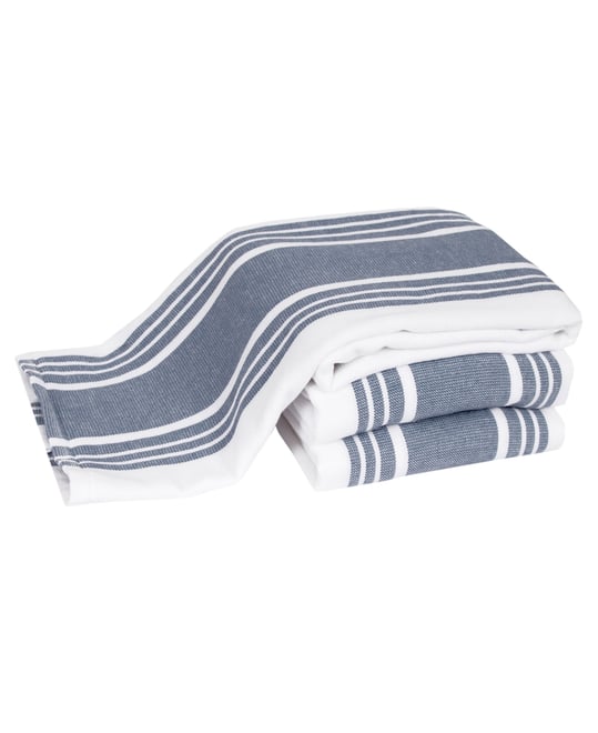 Stripe Dual Sided Woven Kitchen Towel, Set of 3