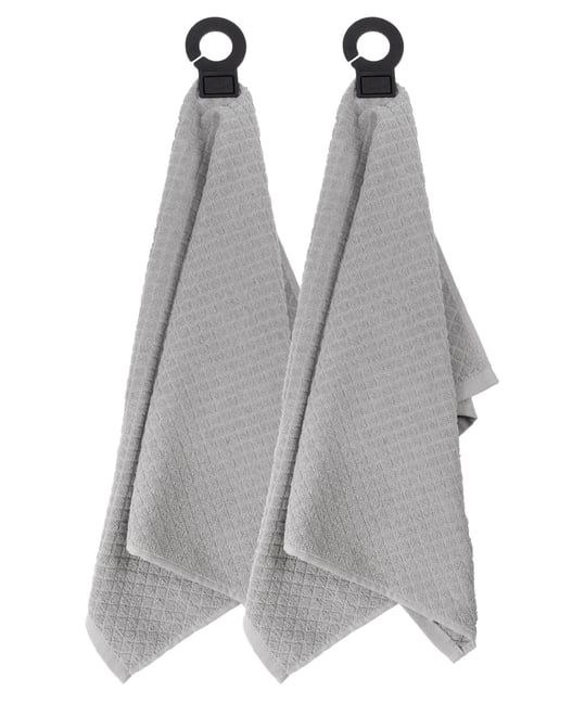 Hook and Hang Woven Kitchen Towel, Set of 2