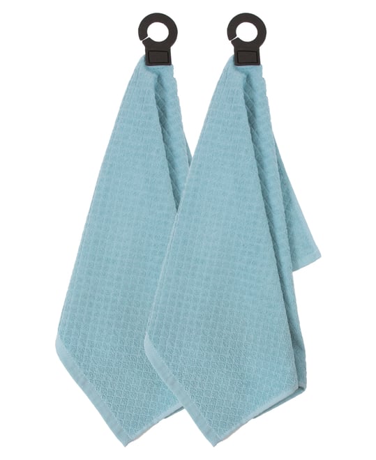 Hook and Hang Woven Kitchen Towel, Set of 2