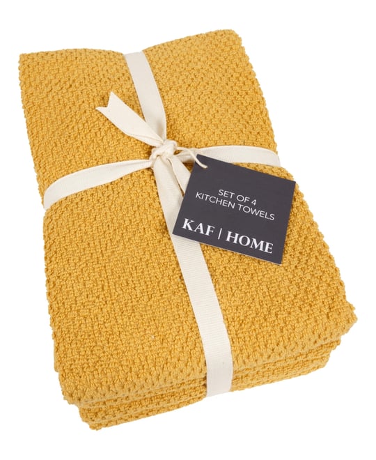 Popcorn Terry Cotton 4 Piece Kitchen Towel, 20" x 20"