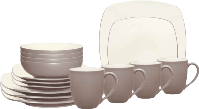 Colorwave Square 16 Pc. Dinnerware Set, Service for 4