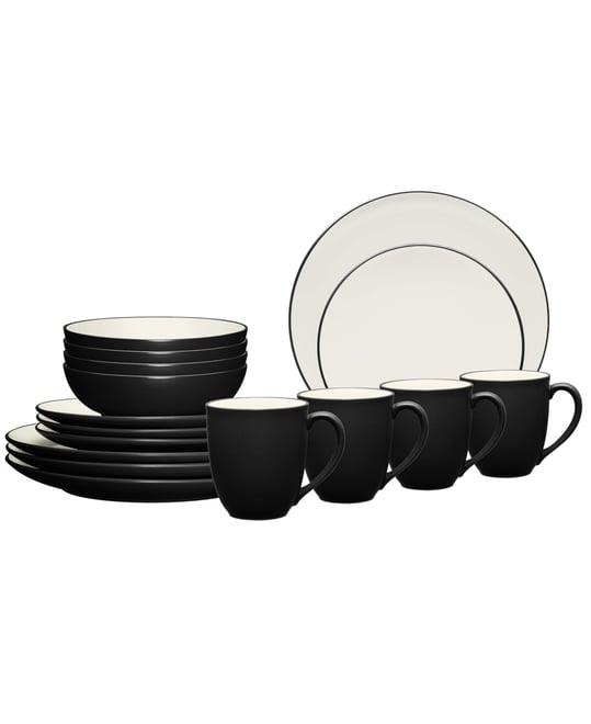 Colorwave Coupe 16 Pc. Dinnerware Set, Service for 4