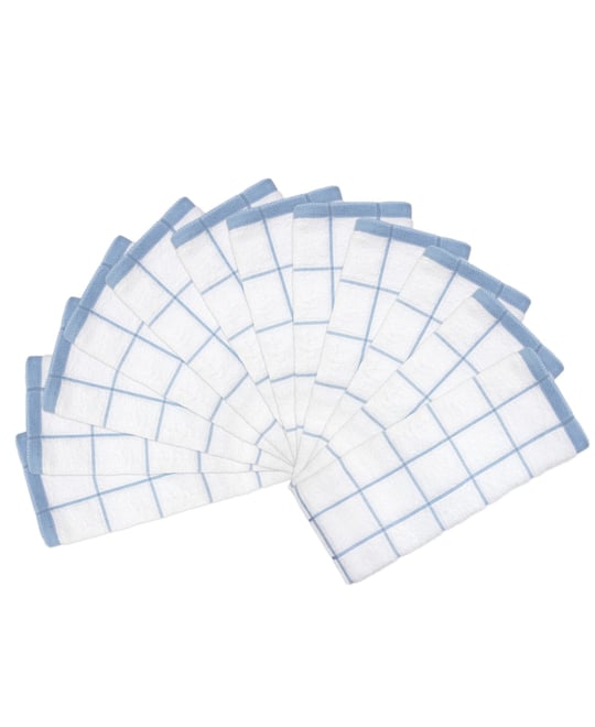 Arkwright Cotton Kitchen Towels (12 Pack, 15x25 in.) Windowpane Stripes