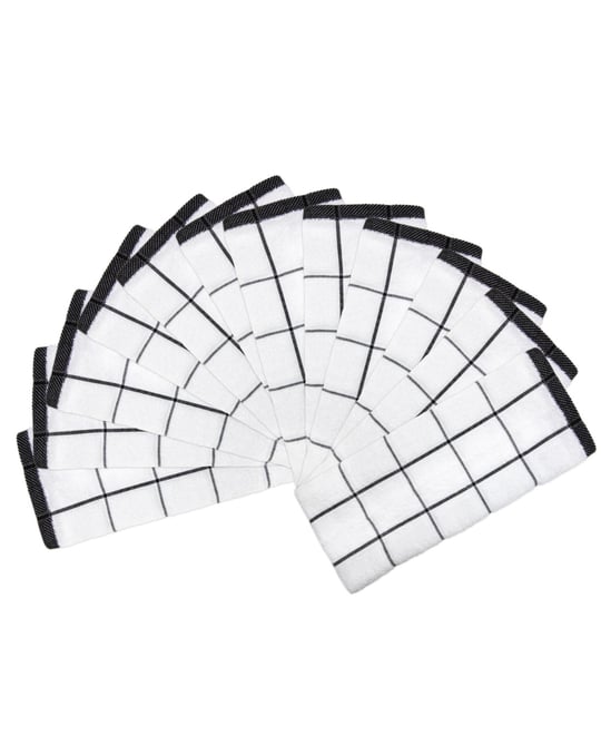 Arkwright Cotton Kitchen Towels (12 Pack, 15x25 in.) Windowpane Stripes