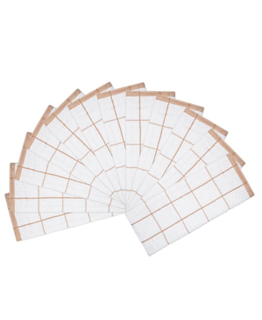 Arkwright Cotton Kitchen Towels (12 Pack, 15x25 in.) Windowpane Stripes