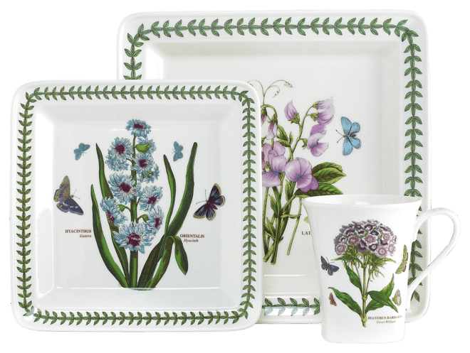 Botanic Garden Square 12 Pc. Dinnerware Set, Service for 4