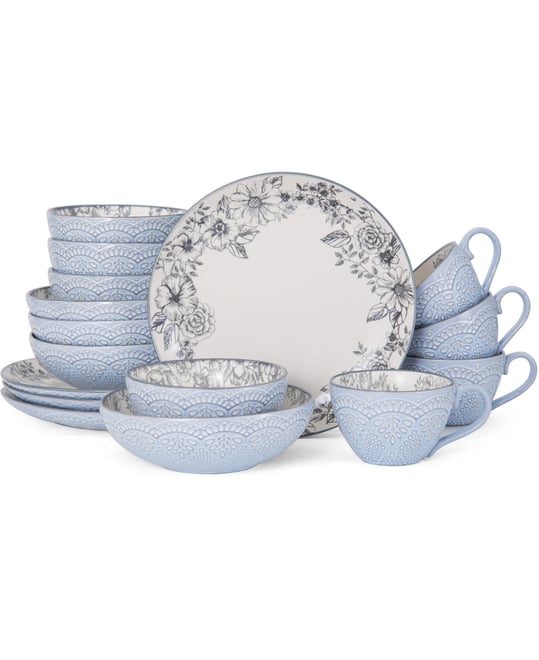 Gabriela Gray 16-Pc. Dinnerware Set