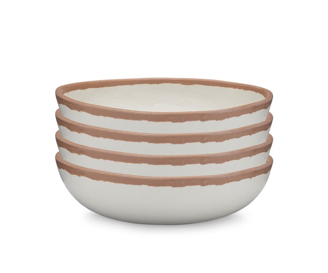 Potter Terracotta 6.5" Melaboo Melamine 4-Pc. Cereal Bowl Set