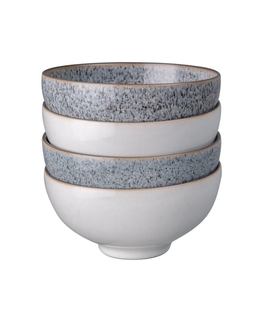 Studio Grey/White Rice Bowls, Set of 4
