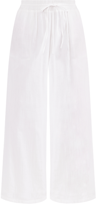 Petite Gauze Wide-Leg Pull-On Pants, Created for Macy's