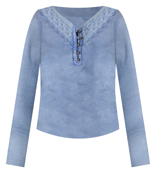 Lucky Brand Women's Lace-Trimmed Henley Top - Macy's