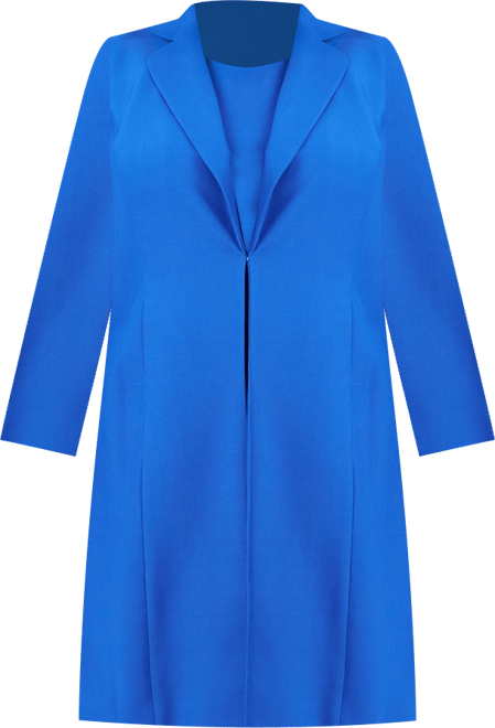 Plus Size Topper Jacket & Sheath Dress Suit Set