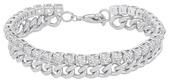 Cubic Zirconia Double Row Tennis Bracelet