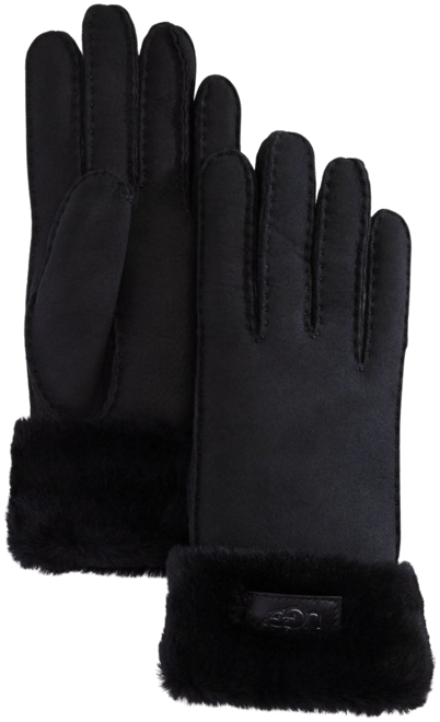 UGG offers Australia Black Bow Fur Sheepskin Gloves Winter Gloves Authentic