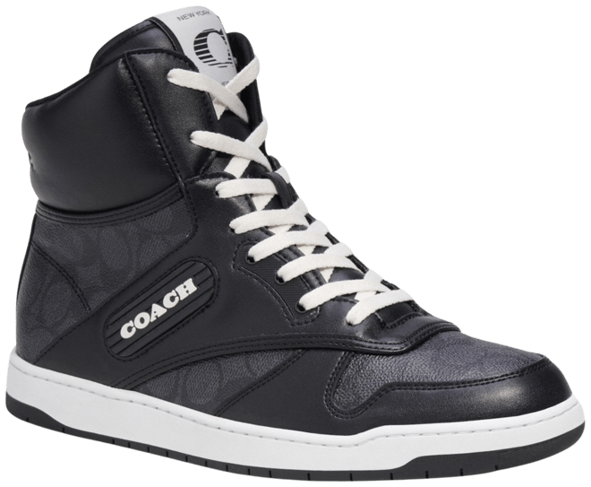 Coach black outlet high top sneakers