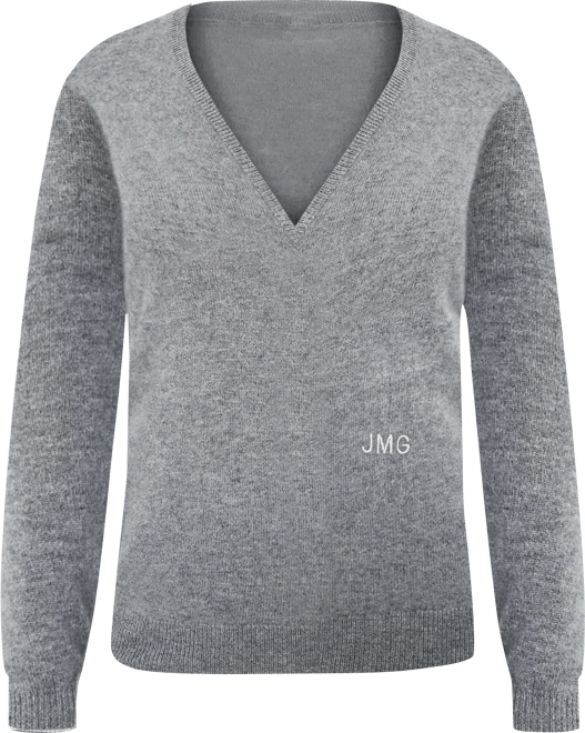 Gray Cashmere V-Neck Sweater | Tuckernuck