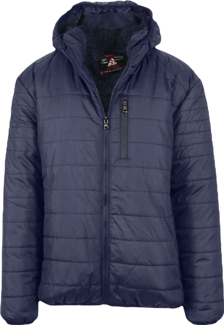 Men's Sherpa Lined Hooded Puffer Jacket
