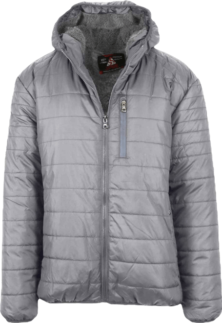 Men's Sherpa Lined Hooded Puffer Jacket