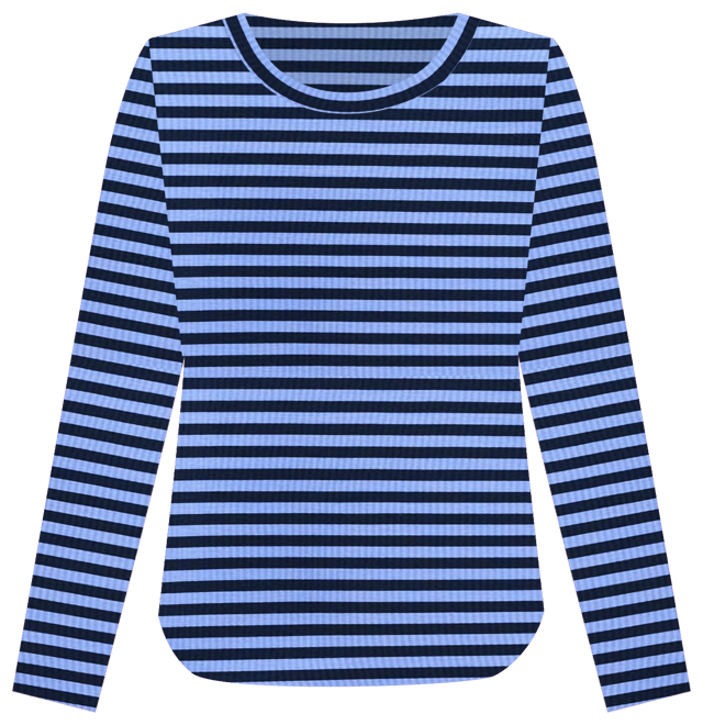 Fluid stripe shirttail tee
