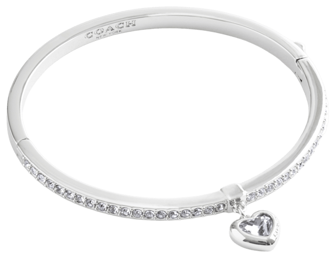 Swarovski Hyperbola Bangle Infinity and Heart, White, Mixed