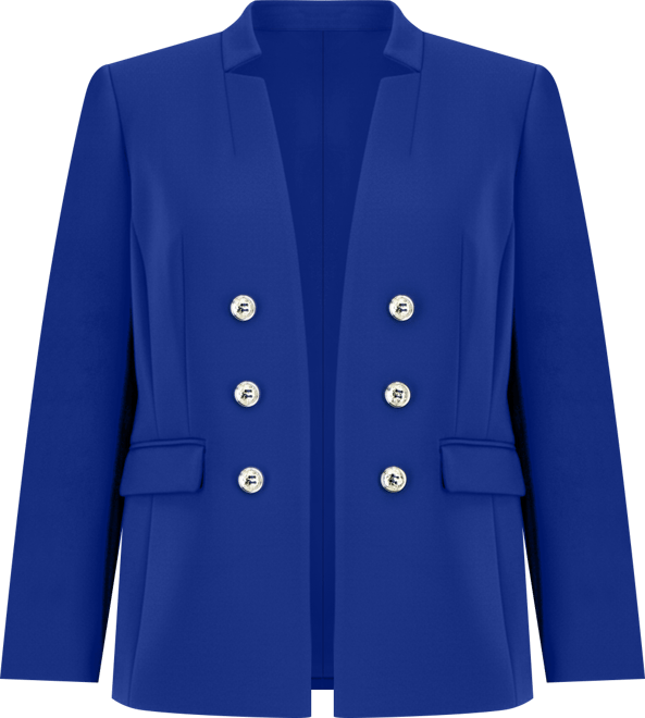 Plus Size Ponte Faux-Double-Breasted Blazer