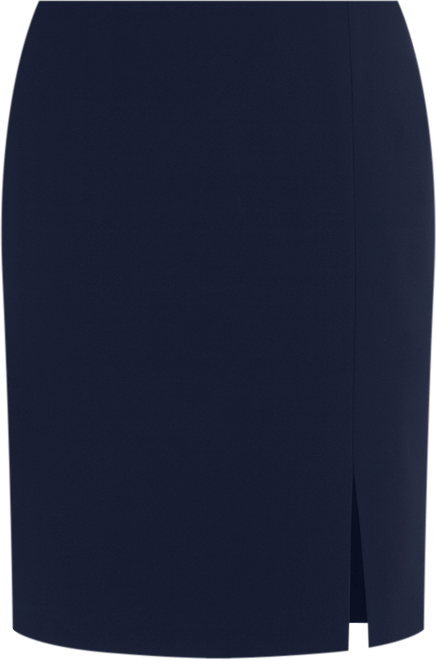 Plus Size Slit-Front Zip-Back Pencil Skirt